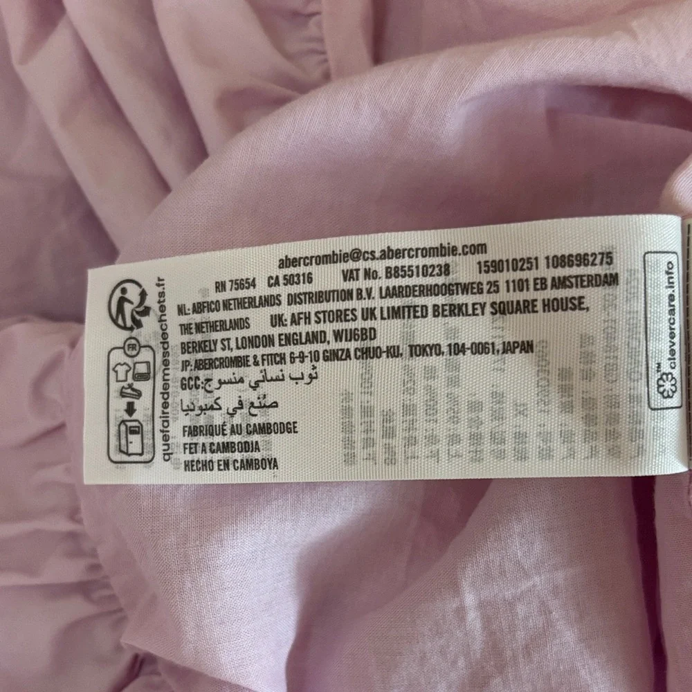 Abercrombie & Fitch Pink Mixed Fabric Bubble Hem Midi Dress Size XL – Excellent - Picture 10 of 14